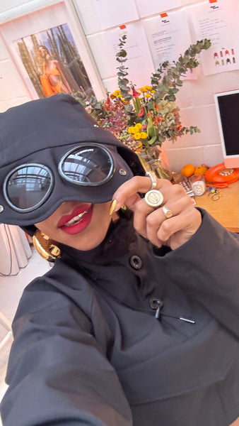 UPCYCLED - C.P COMPANY GOGGLE SKIRT SET - BLACK