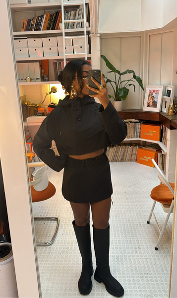 UPCYCLED - C.P COMPANY GOGGLE SKIRT SET - BLACK