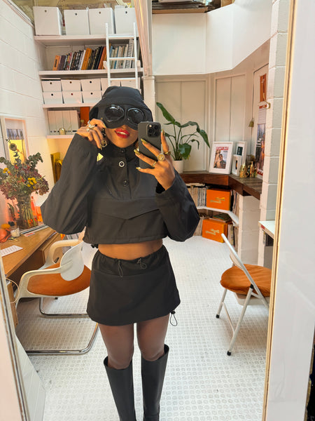 UPCYCLED - C.P COMPANY GOGGLE SKIRT SET - BLACK