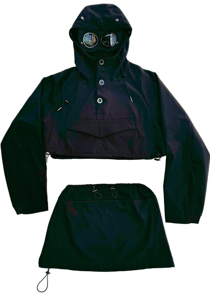 UPCYCLED - C.P COMPANY GOGGLE SKIRT SET - BLACK