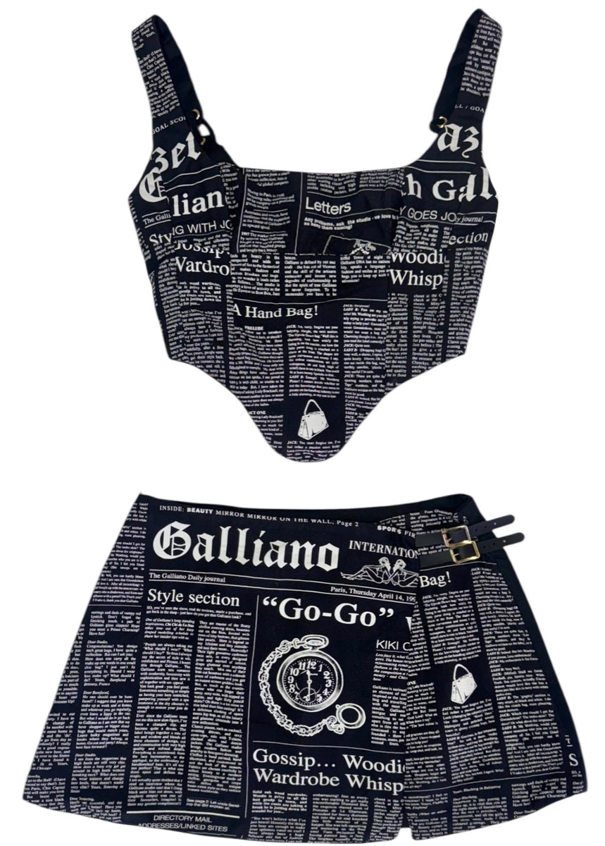 UPCYCLED - JOHN GALLIANO NEWS PAPER PRINT SET – LibertyR0se