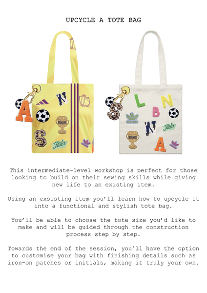 INTERMEDIATE - UPCYCLE A BAG WORKSHOP