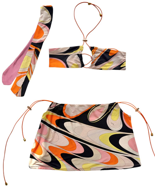 PUCCI - ADJUSTABLE SKIRT & BANDEAU SET - S/M