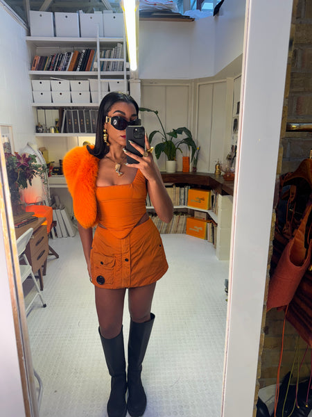 UPCYCLED - ORANGE CHROME C.P COMPANY CORSET SET