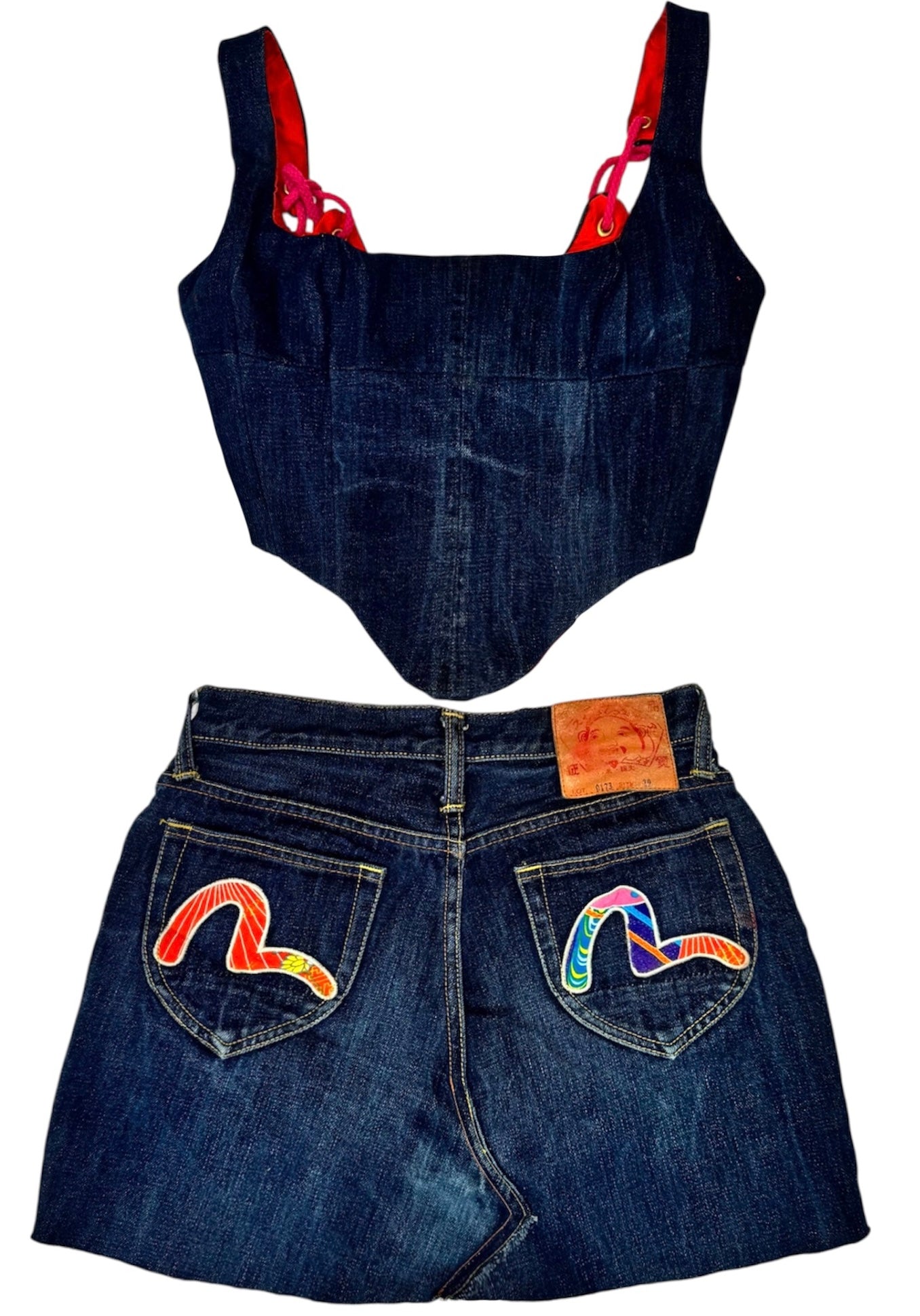 UPCYCLED - EVISU JEANS CORSET SET