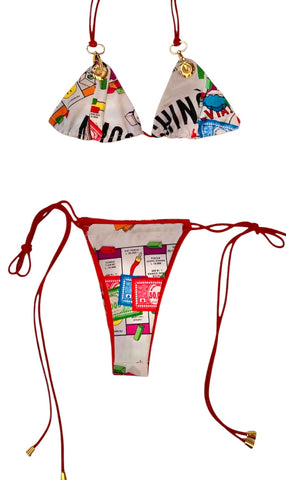 UPCYCLED - MOSCHINO MONOPOLY BIKINI