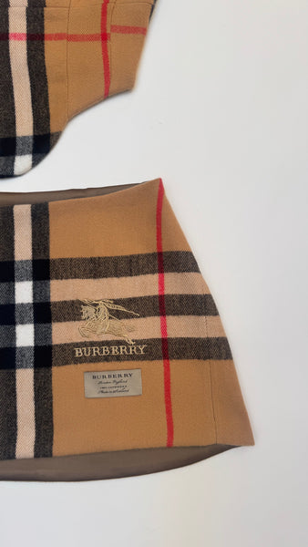 UPCYCLED -  BURBERRY CASHMERE CHECK SET & BERET