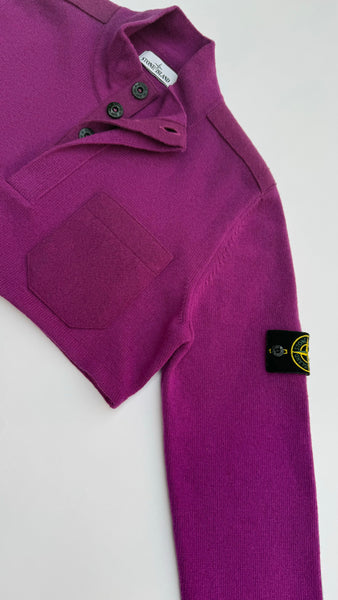 UPCYCLED -  STONE ISLAND KNITTED SKIRT SET - PURPLE