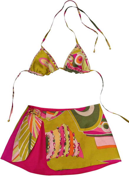 PUCCI - SILK BIKINI 2 PIECE - S/M