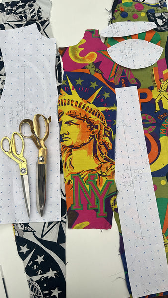 Versace NY print corset dress
