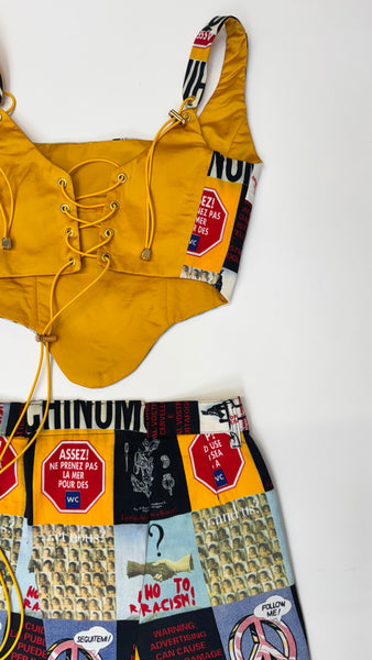 UPCYCLED  - MOSCHINO ‘SAY NO TO RACISM PRINT’ SET