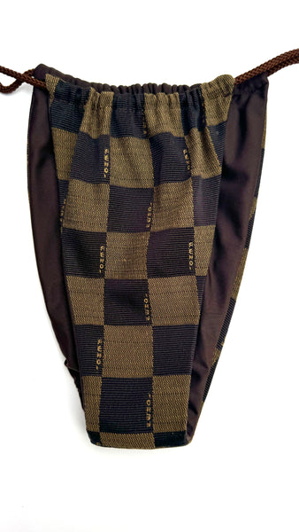 UPCYCLED - FENDI CHECKED BIKINI SET
