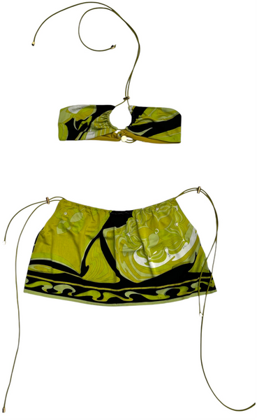 UPCYCLED -GREEN PUCCI PRINT 2 PIECE
