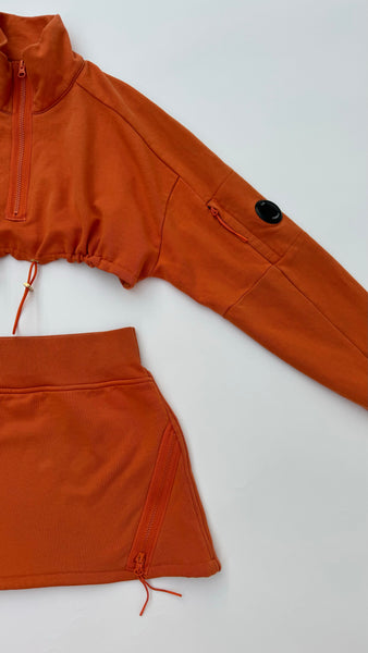 UPCYCLED - C.P COMPANY SKIRT SET - ORANGE
