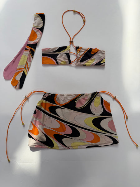 PUCCI - ADJUSTABLE SKIRT & BANDEAU SET - S/M