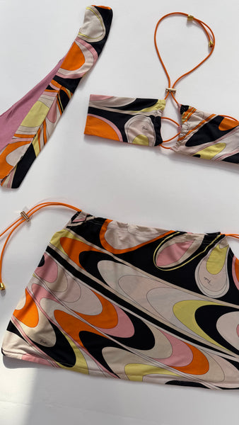 PUCCI - ADJUSTABLE SKIRT & BANDEAU SET - S/M