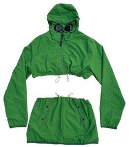 UPCYCLED - C.P COMPANY PULL OVER SKIRT SET - GREEN