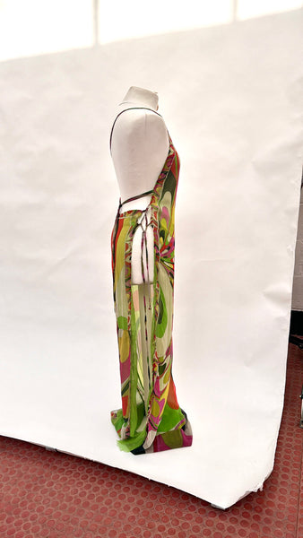 UPCYCLED - PUCCI SILK SCARF MAXI DRESS