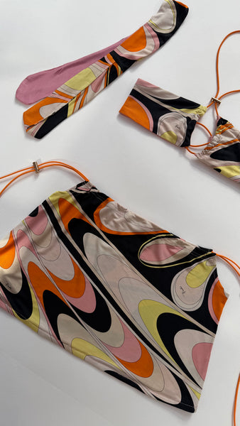 PUCCI - ADJUSTABLE SKIRT & BANDEAU SET - S/M