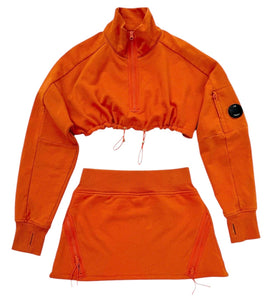 UPCYCLED - C.P COMPANY SKIRT SET - ORANGE