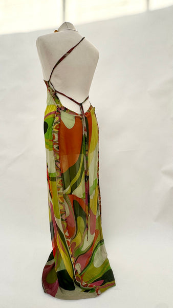 UPCYCLED - PUCCI SILK SCARF MAXI DRESS