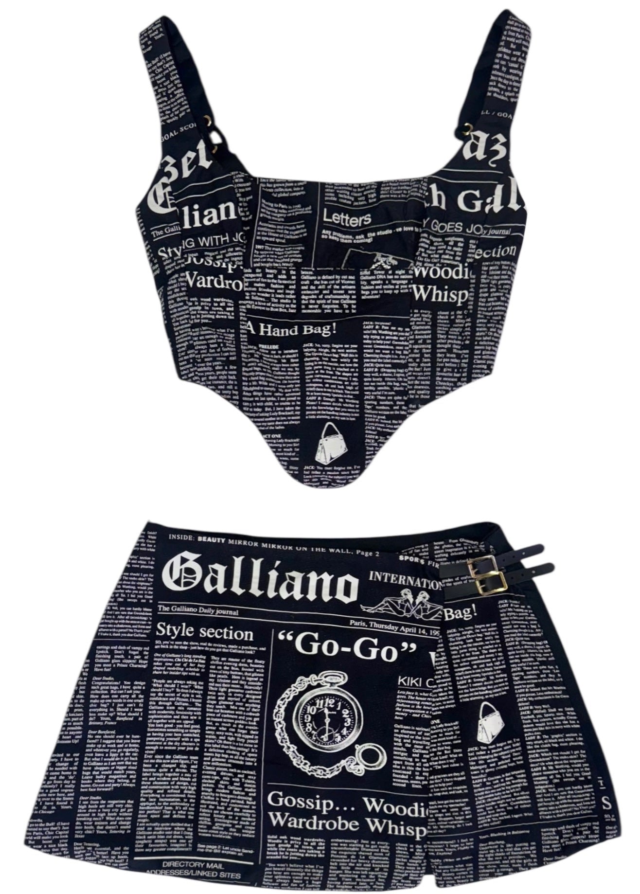UPCYCLED - JOHN GALLIANO NEWS PAPER PRINT SET – LibertyR0se