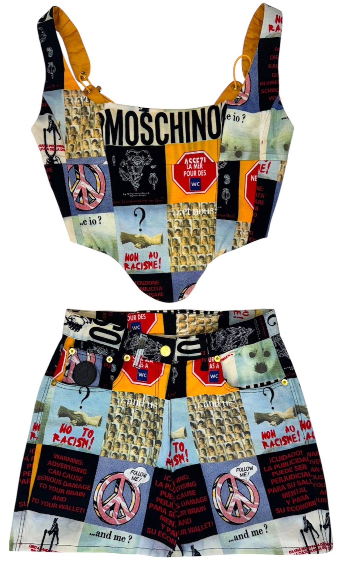 UPCYCLED  - MOSCHINO ‘SAY NO TO RACISM PRINT’ SET