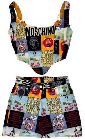 UPCYCLED  - MOSCHINO ‘SAY NO TO RACISM PRINT’ SET