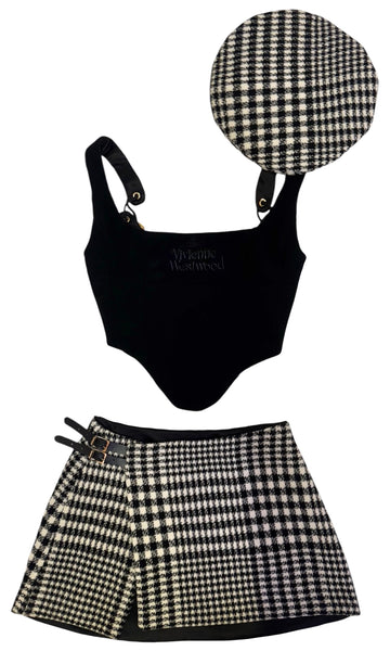 UPCYCLED - VIVIENNE WESTWOOD BLACK & WHITE SET & BERET