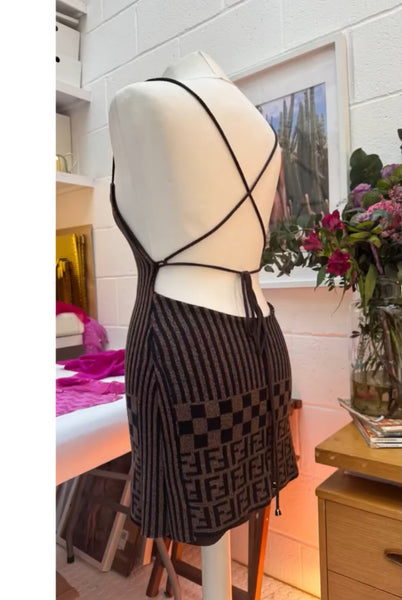 UPCYCLED - FENDI BACKLESS MINI DRESS