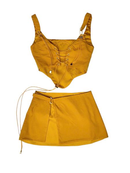 UPCYCLED - YELLOW NYLON PRADA SET