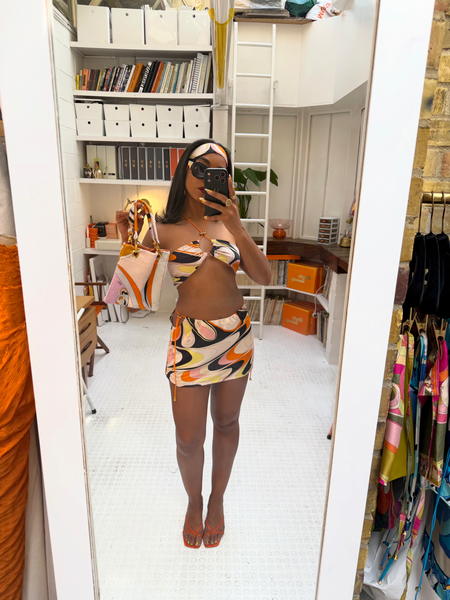 PUCCI - ADJUSTABLE SKIRT & BANDEAU SET - S/M