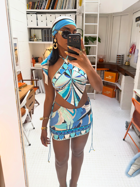 PUCCI - TRIANGLE HALTER TOP ONLY - L/XL