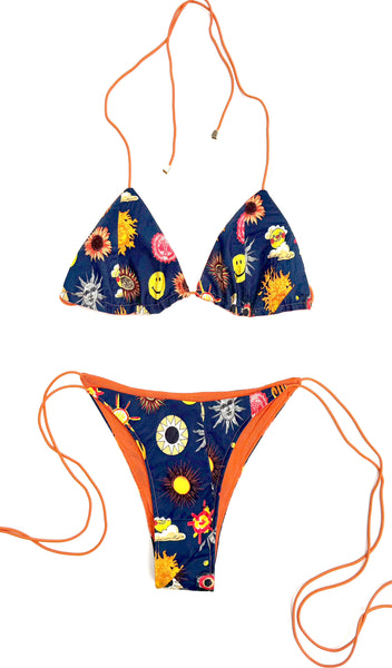 Moschino Smiley face / Sun Print Bikini Set