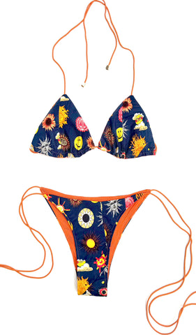 Moschino Smiley face / Sun Print Bikini Set