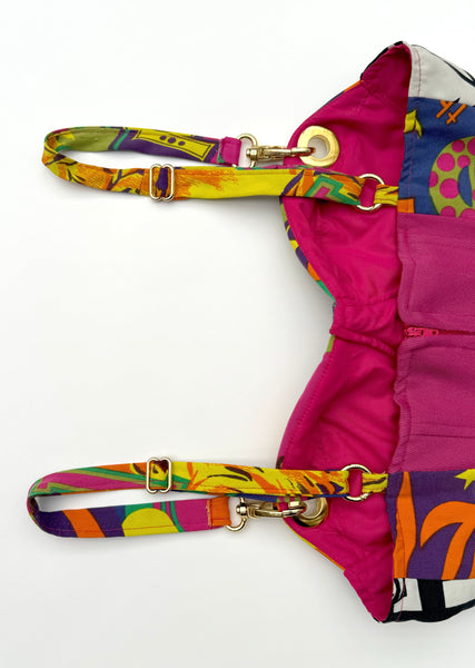 Versace NY print corset dress