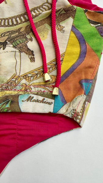Upcycled Moschino Patchwork Print Corset