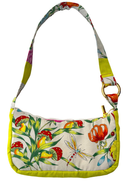 Upcycled Moschino White Floral Print Bag