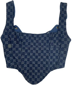 CORSET TOP - DENIM