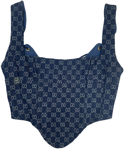CORSET TOP - DENIM