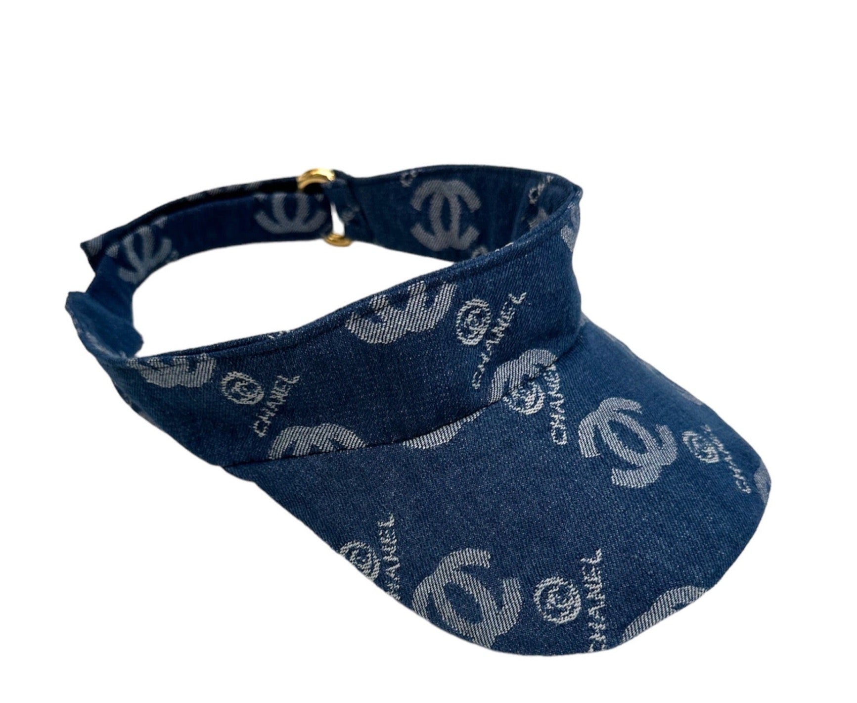 CC Denim Monogram Visor
