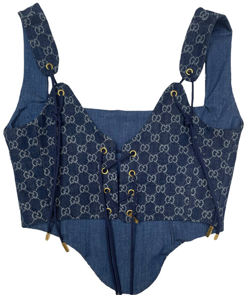 CORSET TOP - DENIM