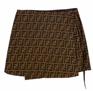 FF Monogram Wrap Skirt