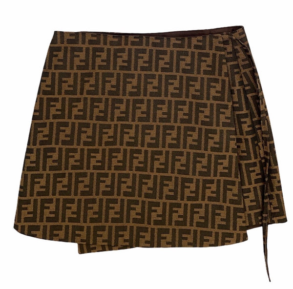 FF Monogram Wrap Skirt