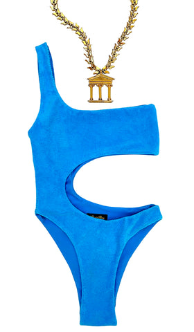 Turquoise Cutout Swimsuit