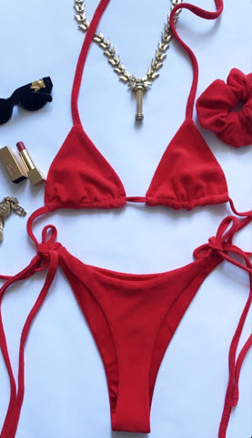 Red Towel Bikini