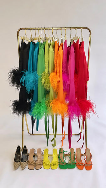 Pink Feather Skirt - PRE ORDER
