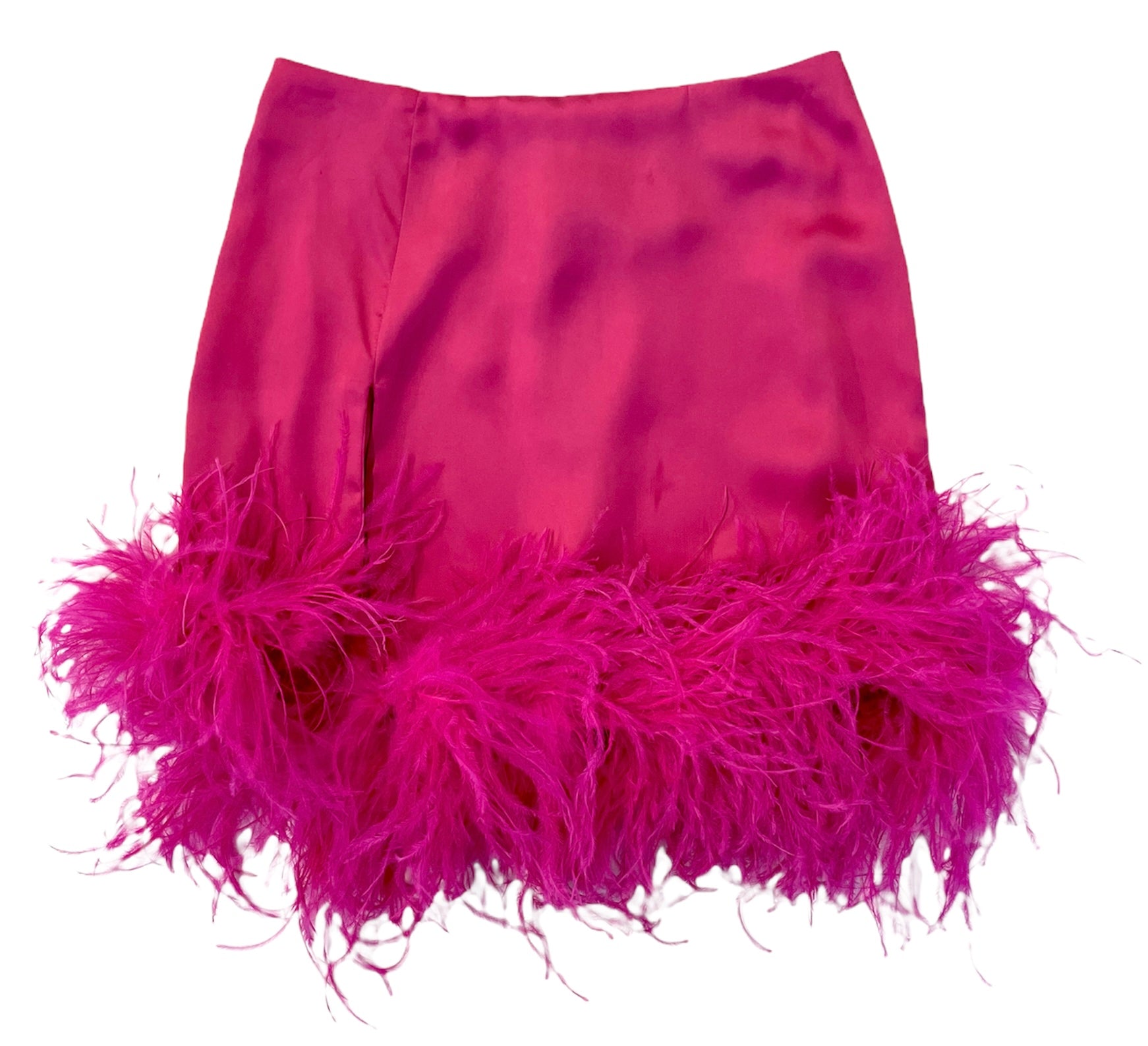 Hot Pink Feather Skirt Pink / L